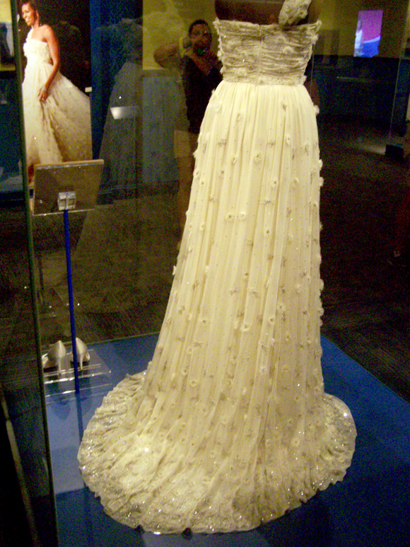 I was most interested in an exhibit featuring the inaugural gowns of the First Ladies.  Chuck and Jeremy indulged me.